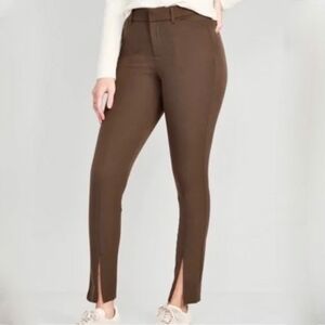 Charcoal Gray Women's Pants with Slit Detail 10P